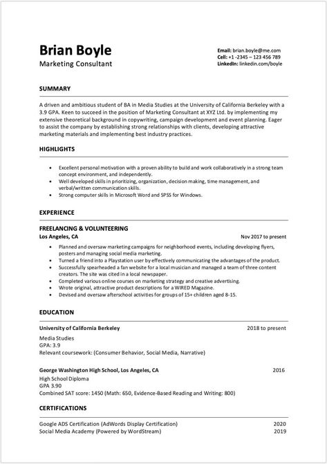 How to Write a Resume With No Work Experience in 2024 (+Examples) Curriculum Vitae Examples, Resume Key Words, First Resume, Resume No Experience, Resume Work, Job Resume Template, Resume Summary, Effective Resume, Personal Motivation