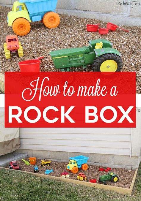 Sandbox Alternative, Rock Box, Outdoor Play Space, Play Area Backyard, Outdoor Play Areas, Diy Playground, Kids Outdoor Play, Outdoor Play Area, Outdoor Classroom