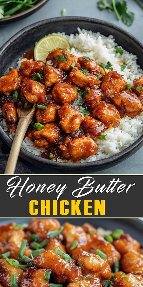 🍯🐔 Sweeten your dinner with this irresistible Honey Butter Chicken! This easy-to-make dish features tender, juicy chicken coated in a luscious honey butter sauce that’s both sweet and savory. 👉 Ready to enjoy this delicious honey butter chicken? Click for the full recipe and tips for perfect results! #HoneyButterChicken #EasyDinner #QuickRecipes #ChickenDinner #SweetAndSavory #FamilyFavorites #ComfortFood #DeliciousMeals #WeeknightDinner #HomeCooking Easy Chicken Sauce Recipes Simple, Dinner Chicken Breast Recipes, Easy Crockpot Butter Chicken, Crispy Honey Butter Chicken, Chicken Tender Dinner Ideas Healthy, Honey Butter Chicken Bites, Honey Butter Fried Chicken Recipe, Sauces To Put On Chicken, Recipe Using Chicken Tenders