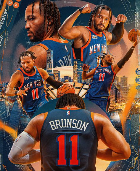 Jalen Brunson : New York Knicks :: Behance Cool Basketball Pictures, Cool Basketball, Nba Artwork, Jalen Brunson, Knicks Basketball, Christian Graphic Design, Kobe Bryant Pictures, Ny Knicks, Team Wallpaper