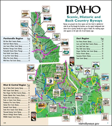 Byways Idaho Scenic Byways, Idaho Vacation Ideas, Hiking Idaho, Island Park Idaho, Explore Idaho, Idaho Vacation, Idaho Adventure, Northern Idaho, Highway Map