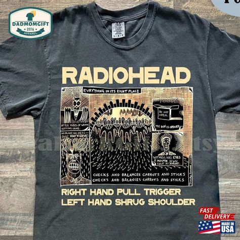 Radiohead Shirt For Men And Women Vintage Concert Tour Rock Music Band T-Shirt 90S Hoodie Unisex Check more at https://dadmomgift.com/product/radiohead-shirt-for-men-and-women-vintage-concert-tour-rock-music-band-t-shirt-90s-hoodie-unisex/ Radiohead Shirt, 90s Hoodie, 90s Sweatshirt, Check And Balance, Radiohead, Music Band, Band Tees, Left Handed, Women Vintage