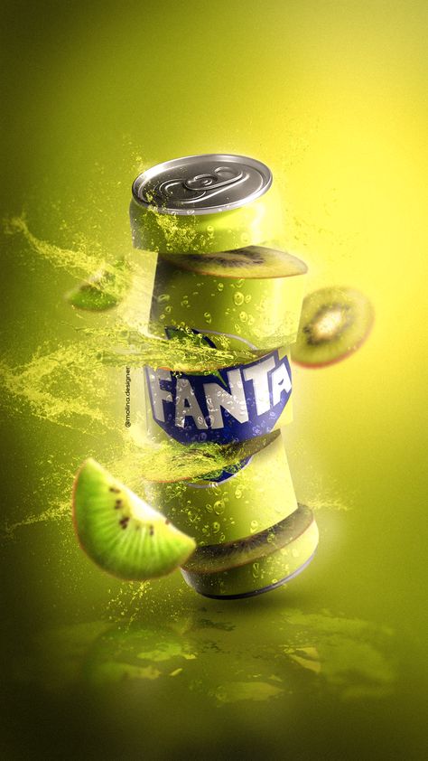 Bottle Advertising Design, Beer Promotion Design, Product Manipulate Design, Smoothie Advertising, Product Poster Ideas, Juice Ads Design, Product Manipulate Photoshop, Fanta Ads, Drink Advertising Design