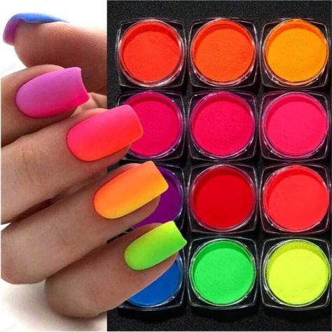 Neon Fake Nails, Pride Nail, Japan Nails, June Nails, Nail Polish Glitter, Summer Nails Colors Designs, Japan Nail, Pop Art Nails, Vegas Nails