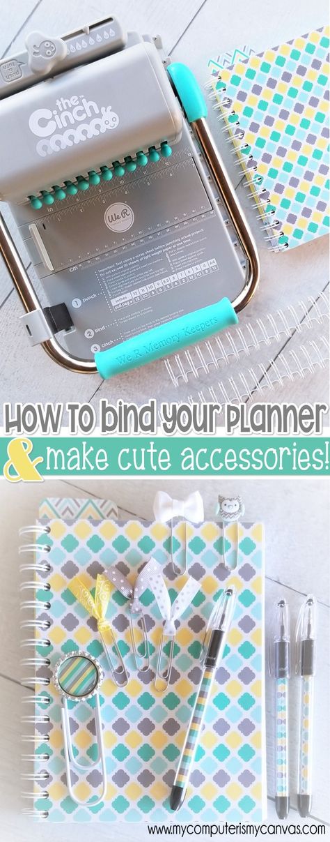 My Computer is My Canvas: How to Bind Your Planners/Journals: THE CINCH How To Bind A Notebook, Diy Planner Binding, How To Bind Without A Binder, Diy Journal Binding Easy, How To Bind A Homemade Book, How To Make Notebooks, Make A Planner, Cinch Binding, Make Planner