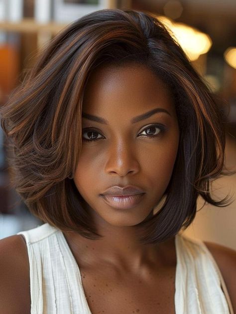 Chic Bob Hairstyles for Black Women: Choppy, Curly, Layered, and More Short Hairstyles For Women Over 50, Short Curly Weave Hairstyles, Cornrows Ideas, Long Weave Hairstyles, Balayage Long Hair, Trendy Bob, Hype Hair, Chic Bob, Hairstyles Bob