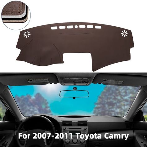 BERKSYDE Dashboard Dash Mat Cover Leather Dashboard Pad Sun Protection Anti-Vertigo Mat Blanket Compatible for 2007-2011 Toyo 2011 Toyota Camry, Toyota Camry, Sun Protection, Toyota, Free Delivery, Sun, Electronic Products, Leather