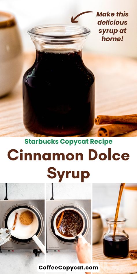 Cinnamon Roll Coffee Syrup, Homemade Cinnamon Dolce Syrup, Diy Cinnamon Dolce Syrup, Syrup For Coffee Recipe, Homemade Flavored Syrups For Coffee, Healthy Simple Syrup, Cinnamon Dolce Syrup Recipe, Coconut Syrup Recipe For Coffee, Flavored Coffee Syrup Recipes