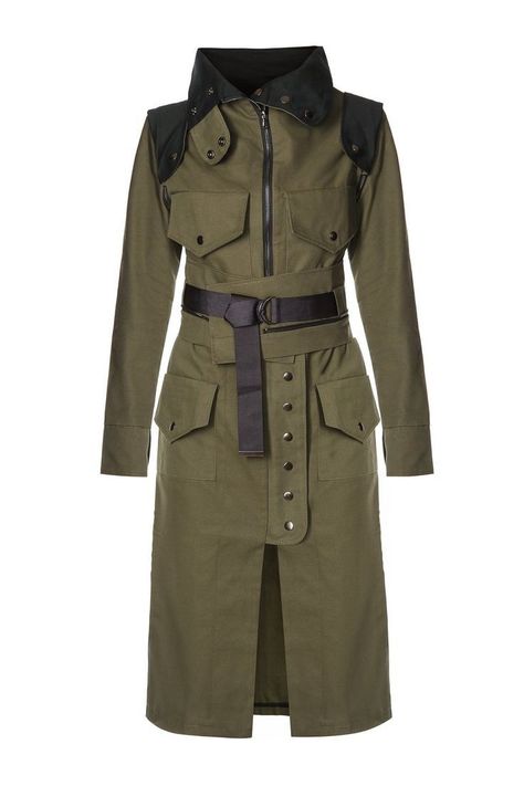 Concept Clothing, Chic Skirts, Military Inspired, Dieselpunk, Character Outfits, Rain Wear, Military Fashion, Costume Design, Look Cool