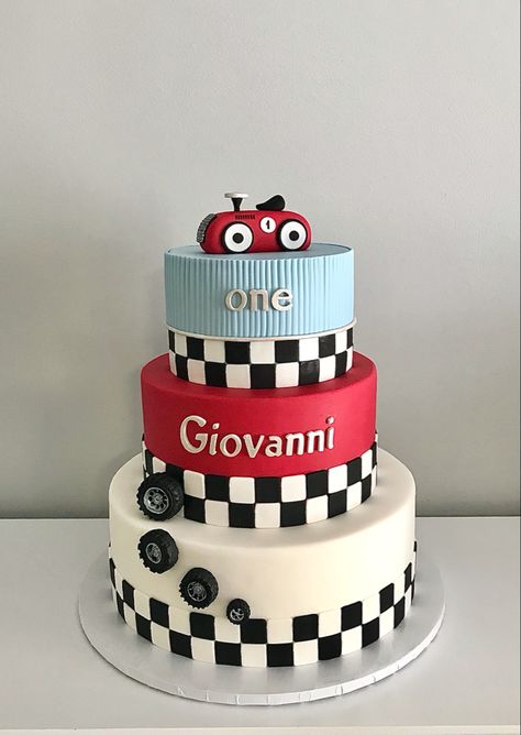 Race Theme Birthday Cake, Fast One Cake Ideas, Race Car Theme Birthday Cake, Race Car Birthday Cake Ideas, Fast One Birthday Party Theme Cake, Fast One Birthday Party Cake, Racing Theme Birthday Cake, Car Cake 1st Birthday, Two Fast Birthday Party Boy Cake