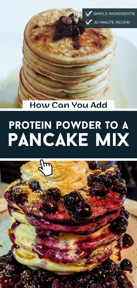 Tired of turning your kitchen into a mess? Then it's time to boycott flour and say yes to protein powder pancake mixes! I love this recipe since it's just 3 ingredients, easy and nutritious all at the same time. Homemade Blueberry Jam, Easy Protein Pancakes, Healthiest Protein Powder, Best Whey Protein Powder, Protein Powder Pancakes, Pancake Mix Recipe, Homemade Pancake Mix, High Protein Pancakes, Best Whey Protein