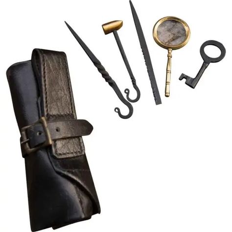 Thieves Tools, D D Rogue, Lock Picking Tools, Hunting Supplies, Belt Hanger, Dungeons And Dragons Game, Fantasy Art Landscapes, Fantasy Aesthetic, Dungeon Master