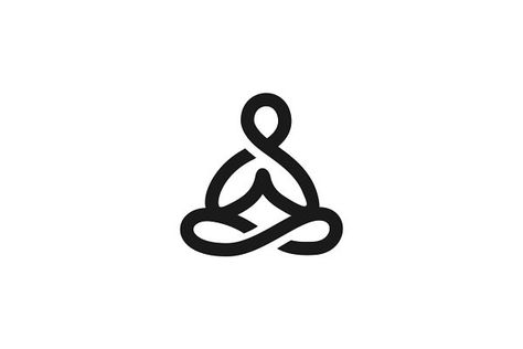 Meditation Logo Template Yoga Symbols Art, Meditation Logo, Meditation Symbols, Arte Yoga, Yoga Symbols, Illustrator Template, Yoga Logo, Color Text, Creative Sketches