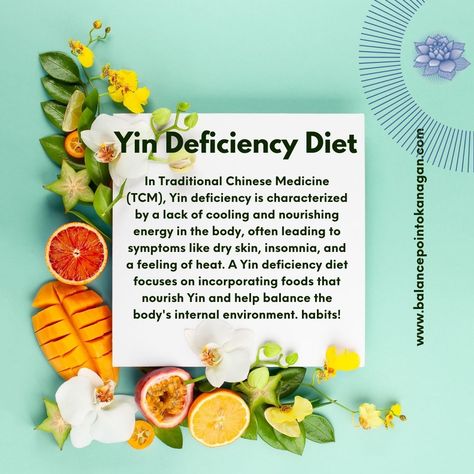 In Traditional Chinese Medicine (TCM), Yin deficiency means a lack of cooling and nourishing energy, causing symptoms like dry skin, insomnia, and feeling of heat! 🌿🍲

#BalancePoint #KelownaWellness #TCM #YinDeficiency #WellnessJourney Yin Deficiency, Point Acupuncture, Integrative Medicine, Traditional Chinese Medicine, Chinese Medicine, Acupuncture, Traditional Chinese, Insomnia, Dry Skin