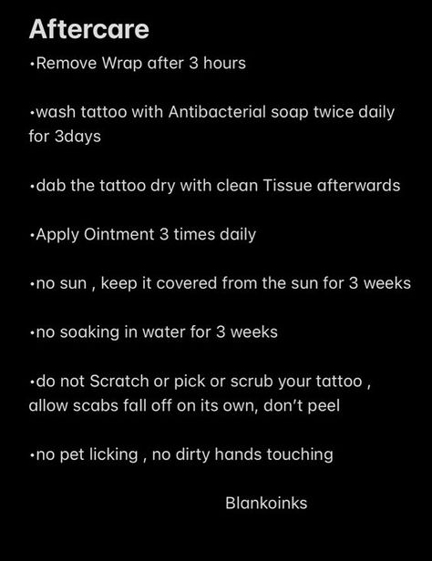 Tattoo Aftercare#tattoo #tattoaftercare #tattoocare First Tattoo Tips, Aftercare Ideas, Aftercare Tattoo, Tattoo Aftercare Tips, Tattoo Artist Business Cards, Tatto Designs, Learn To Tattoo, Piercing Chart, Beginner Tattoos