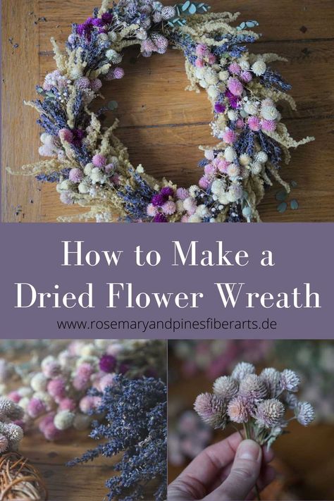 Diy Dried Flower Arrangement, Using Dried Flowers, Dried Flowers Crafts, Dried Floral Wreaths, Dried Flowers Diy, Make Your Own Wreath, Dried Flower Wreath, Dried Wreath, Flower Wreaths