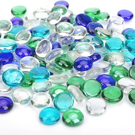 Amazon.com: Rautripuu Sea Glass Pebbles 5 LB Flat Blue Marbles Glass Beads for Vases, Vase Fillers for Centerpieces,Sea Glass Beads for Vases Parties Fish Tanks Aquariums,Fireplace and Halloween DIY Craft. : Home & Kitchen Blue Marbles, Flat Marbles, Decorative Gravel, Glass Pebbles, Sea Glass Beads, Solar Fairy Lights, Pebble Stone, Tanked Aquariums, Rock Decor