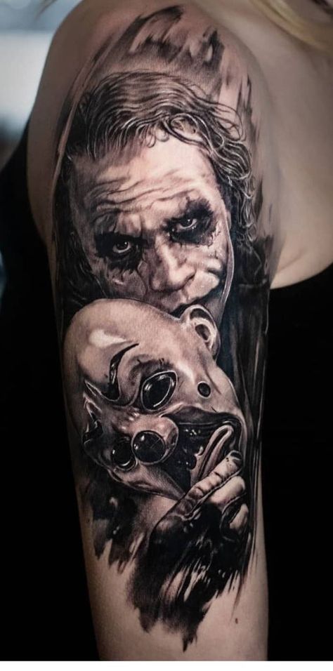 Tato Joker, Joker Face Tattoo, Swing Tattoo, Joker Tattoos, Revelation Tattoo, Ace Tattoo, Joker Tattoo Design, Realism Tattoos, Gangsta Tattoos