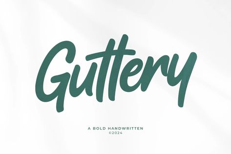 Guttery - Bold Handwritten Font, Script and Handwritten ft. handwritten & thick - Envato Handwritten Font, Cool Fonts, Handwriting