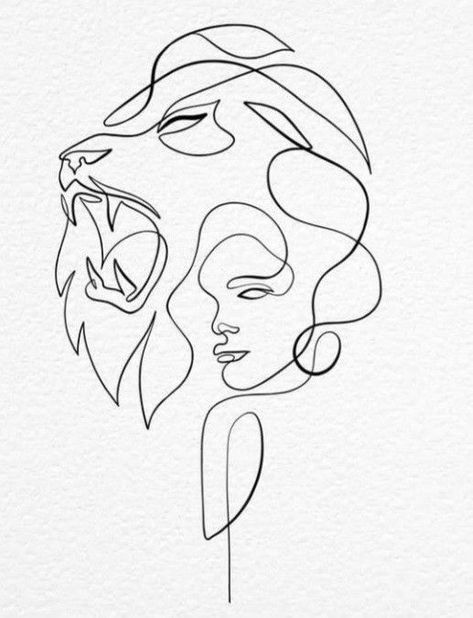 Leo Canvas Painting, Under Breast Side Tattoos For Women, Fineline Lion Tattoo, Lion Line Tattoo, Leona Tattoo, Lion Woman, Simple Lion Tattoo, Leo Tattoos, Line Art Tattoos