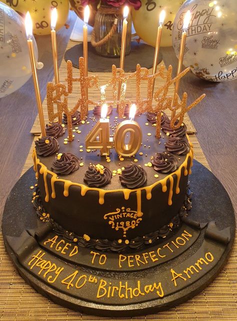 40th Mans Birthday Party, Birthday Ideas 40th Men, 40th Birthday Cakes For Men Aged To Perfection, Birthday Cake Ideas 40th Women, 40yh Birthday Ideas For Men, Men’s 40th Birthday Decorations, 40th Birthday Ideas For Men Husband Cakes, Mens 40th Birthday Decorations, Happy 50th Birthday Cake Men