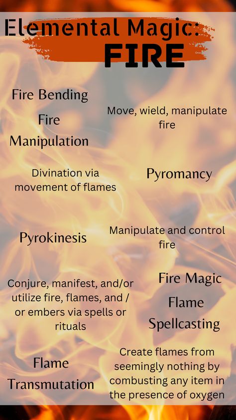 Fire Magic Abilities, Fire Spells Magic, Creating Magic System, Air Magic Powers, Fantasy Elements Magic, Powers Ideas Magic, Magic World Building, Fantasy Magic System Ideas, Fantasy Magic Power Ideas