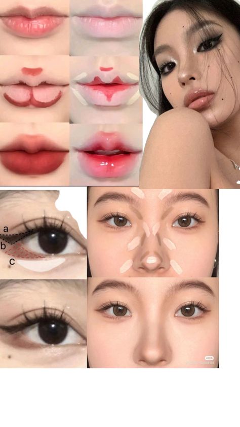 Easy Unique Makeup Looks, K Beauty Makeup Looks, Soft Make Up Look, Male Up, Asian Makeup Tutorials, Membentuk Alis, Korean Makeup Tips, Mekap Mata, Learn Makeup