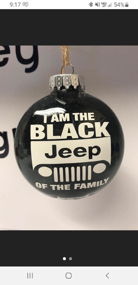 Jeep Ornament, Christmas Jeep, Diy Jeep, Black Jeep, Crafts Gift Ideas, All I Want For Christmas, Jeep Life, Christmas In July, Silhouette Projects