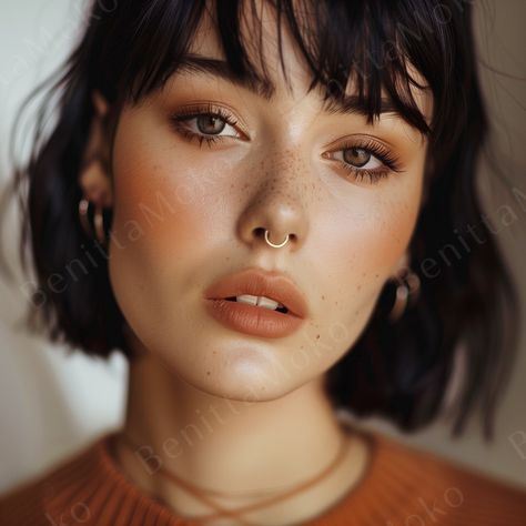 The Thick Septum Ring also will fit nose, lip, helix, tragus, septum and cartilage piercings. These hoops come in a variety of diameters and finishes (scroll down to check). Larger diameter is better than too small for piercings. Don't miss out on our sales! Check out our shop to find your favorite items: https://www.etsy.com/shop/Benittamoko ---------------♥OPTIONS TO SELECT♥--------------- ★ DIAMETERS: 7, 8, 9, 10mm NOT SURE WHAT DIAMETER YOU NEED? Use a ruler to measure the distance from your Septum And Piercing Nose, Cute Small Septum Piercing, Mini Septum Piercing, Dainty Septum Piercing, Girls With Nose Rings, Small Septum Piercing, Hoop Septum Piercing, Nose Piercing Septum, Small Septum