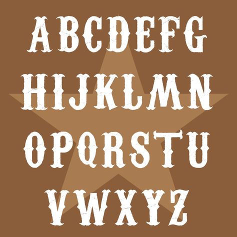 Western Alphabet Letter Stencils Western Letters, Western Alphabet, Large Printable Letters, Holiday Letterhead, Cricket Joy, Cursive Letters Worksheet, Cursive Letters Alphabet, Letter Stencils Printables, Alphabet Letter Templates