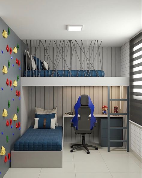 Bunk Bed Rooms, Kids Bed Design, Beds For Small Rooms, Small Room Design Bedroom, Kids Room Interior Design, Boy Bedroom Design, Kids Bedroom Designs, Kids Bedroom Design, Kids Interior Room