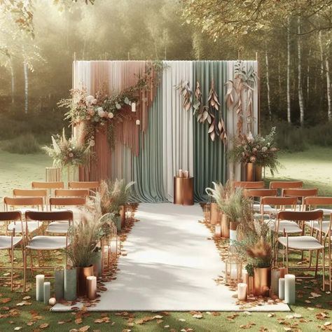 The Hottest Sage Green Wedding Ideas for Every Season and Style - Olive And Brown Wedding, Green Fall Wedding Theme, Green Wedding Ceremony, Sage Green Wedding Ideas, Brown Wedding Themes, Green Fall Weddings, Sage Green Wedding Theme, Sage Wedding Colors, Green Wedding Ideas