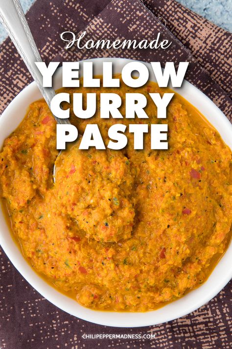 Curry Paste Recipe Easy, Easy Yellow Curry, Yellow Curry Paste Recipe, Curry Paste Recipe, Yellow Curry Paste, Curry Seasoning, Homemade Curry, Thai Foods, Yellow Curry