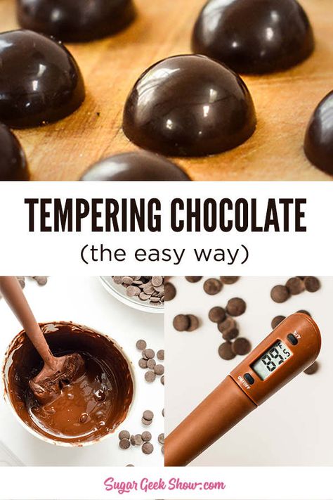 Tempering Chocolate, Chocolate Tempering, Sugar Geek, How To Temper Chocolate, Chocolate Candy Recipes, Chocolate Work, Chocolate Bomb, Homemade Candies, Chocolate Decorations