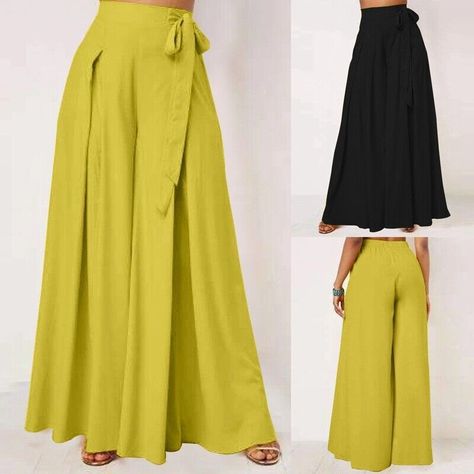 Wide leg palazzo pants