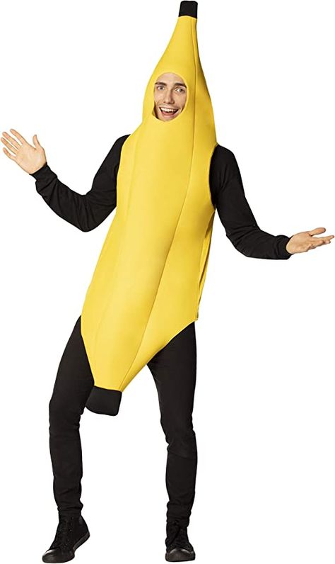 Amazon.com: Rasta Imposta Ultimate Banana Fruit Costume Adult Unisex One Size : Clothing, Shoes & Jewelry Banana Fancy Dress, Banana Outfit, Banana Costume, Fruit Costumes, Adult Fancy Dress, Funny Dresses, Banana Man, Black Halloween Dress, Fancy Dress Outfits