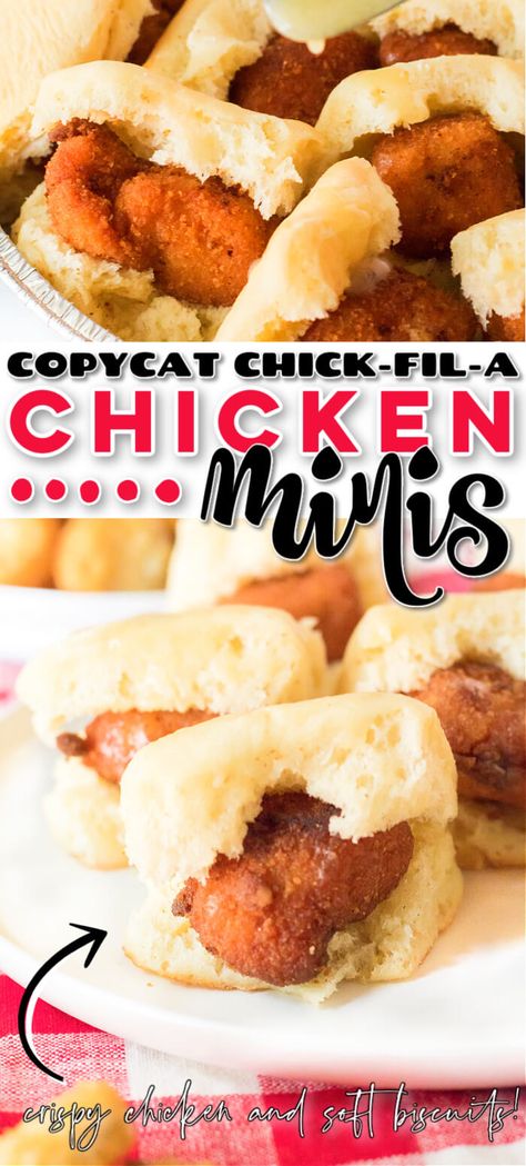 Chicken Minis Recipe, Chick Fil A Copycat, Yeast Dinner Rolls Recipe, Chick Fil A Recipe, Copycat Chick Fil A, Chicken Minis, Chicken And Biscuits, Ultimate Breakfast, Dinner Rolls Recipe