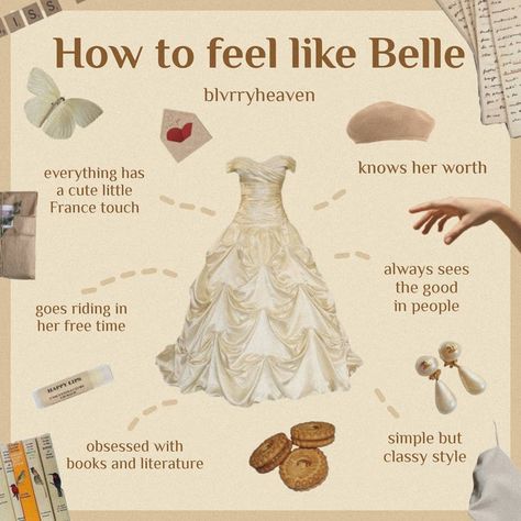 𝐚𝐭 𝐥𝐞𝐚𝐬𝐭 𝐰𝐞 𝐬𝐡𝐚𝐫𝐞 𝐭𝐡𝐞 𝐬𝐚𝐦𝐞 𝐬𝐤𝐲 on Instagram: “—how to feel like Belle 👑 ⠀⠀⠀⠀⠀⠀⠀⠀⠀⠀⠀⠀ ↳ this one is actually a remake of an old moodboard I made hehe💫 Hope you all have a wonderful…” Belle Core Aesthetic, Belle Aesthetic, Have A Wonderful Sunday, Whimsical Art Journal, Etiquette And Manners, Disney Princess Belle, Belle Beauty And The Beast, Pretty Pink Princess, Act Like A Lady