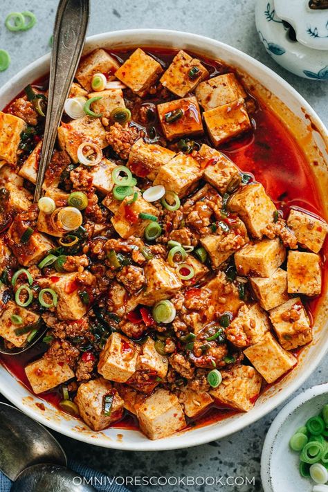 Authentic Mapo Tofu (麻婆豆腐) - Omnivore's Cookbook Mapo Tofu Recipe Easy, Mapo Tofu Recipe, Tofu Sauce, Chili Oil Recipe, Soft Tofu, Mapo Tofu, Authentic Chinese Recipes, Weekday Dinner, Tofu Recipe