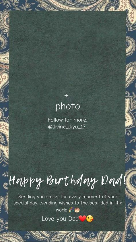 Happy Birthday Papa Background, Dads Birthday Story Ideas, Dad Birthday Video Edit, Happy Birthday Appa Wishes, Happy Birthday Pappa Instagram Story, Happy Birthday Bhaiya Template, Happy Birthday Papa Frame, Papa Birthday Story Idea, Birthday Template For Father