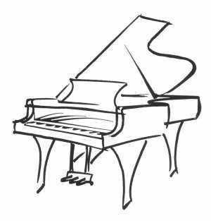 Piano Drawing Easy, Piano Tattoos, Jazz Tattoo, Tat Sleeve, Piano Drawing, Violin Poster, Piano Tattoo, Piano Crafts, John Ross