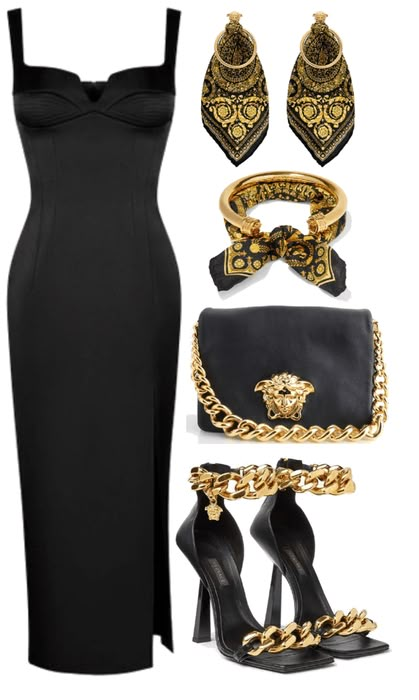 Versace Outfit | ShopLook Cute Outfits Ideas, Versace Outfit, Moda Vintage, Outfit Shoplook, Women's Handbags, Outfits Fashion, Vintage Shop, Luxury Vintage, Outfits Ideas