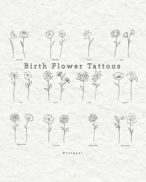 Small Tattoos Birth Flowers, Birth Flowers Minimalist, Birth Flowers Fine Line, Line Art Birth Month Flowers, May Month Flower Tattoo, Oct Birth Flower Tattoo, Simple Birth Flowers, Birth Flower Line Tattoo, October And June Birth Flower Tattoo