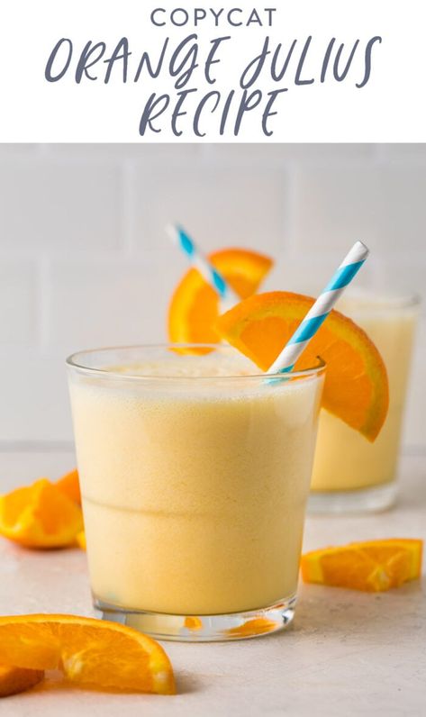 Copycat Orange Julius, Orange Julep, Creamsicle Drink, Orange Julius Recipe, Recipes Copycat, Frozen Drink Recipes, Easy Skillet Meals, Frugal Recipes, Recipes Summer