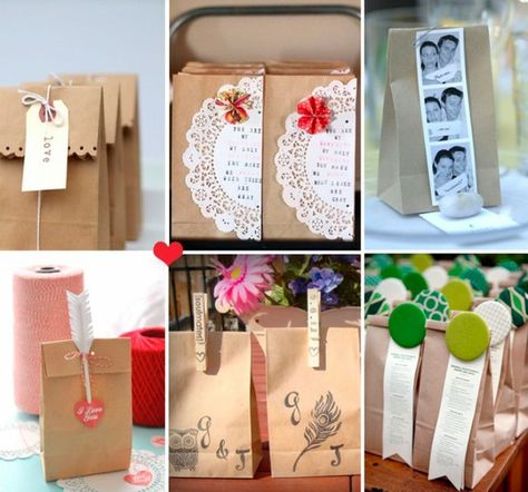 paper bag ideas without handles. Maybe I can figure out how to make a "Bless" stamp/sticker Brown Paper Bags, Paper Bag Crafts, Astuces Diy, Cadeau Diy, Brown Paper Bag, Wedding Favor Bags, Craft Wedding, Pretty Packaging, E Card