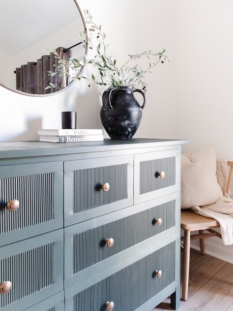 Best IKEA dresser hacks - 9 ways to create a design-driven piece for your bedroom | Livingetc Fluted Ikea Dresser, Ikea Dresser Hacks, Ikea Hemnes Drawers, Best Ikea Products, Ikea Kitchen Units, Fluted Furniture, Ikea Dresser Makeover, Ikea Dresser Hack, Ikea Hemnes Dresser