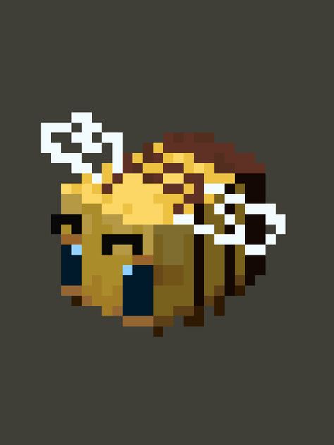 Minecraft Bee Pixel Art, Bee Pixel Art, Minecraft Bee, Bee Cross Stitch, Mafia Style, Pixel Art Minecraft, Piskel Art, Minecraft Drawings, Fandom Drawing