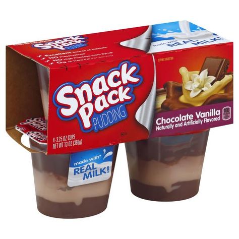 Snack Pack Pudding, Kid Pantry, 2000 Calories A Day, Pudding Cup, Snack Pack, Pudding Cups, Grocery Foods, 2000 Calories, Snack Packs