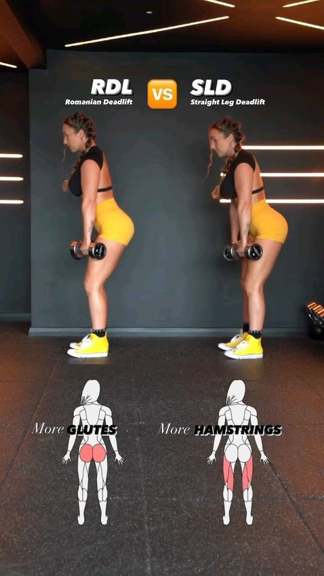 Deadlift Variations Women, Glute Focused Rdl Form, Rdl Correct Form, Rdl Vs Good Morning, How To Do An Rdl, Rdl Dumbell Form Glutes, Rdl Dumbell Form, Dumbbell Rdl Form, Rdl Dumbell