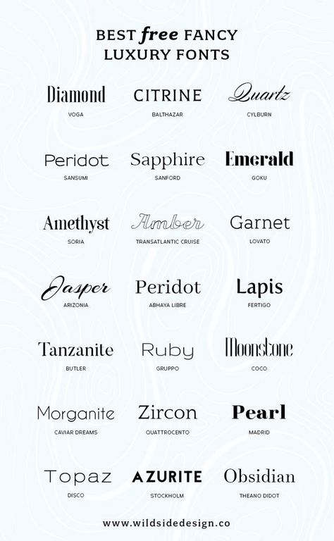 What if you want to make YOUR brand look high end? Here are some free luxury fonts in a variety of styles - serif, sans-serif and some high-end scripts. Kombinasi Font, Typographie Logo, Alfabet Font, Inspiration Typographie, Typographie Inspiration, Design Alphabet, Schrift Design, Book Planner, Luxury Font